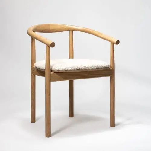 Chaise de salle à manger Calm | Laque naturelle | Teddy
