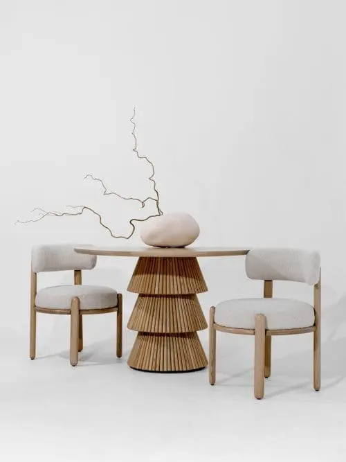 Japandi eettafel Julia | 120cm | Rond