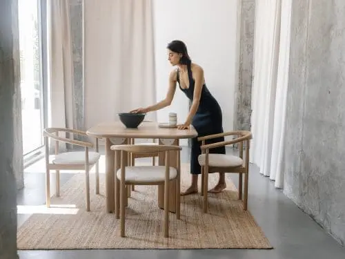 Japandi eettafel Calm | Natural | Vierkant 80x80cm