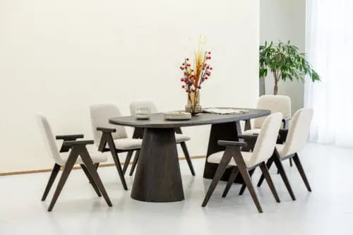 Japandi eettafel Rosa | Brownie | 220x100cm