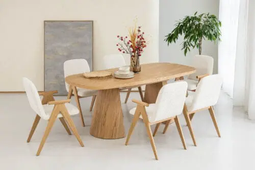 Japandi eettafel Rosa | Naturel | Uitschuifbaar