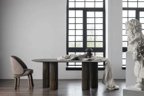 Japandi eettafel GEO | Dark | 200x100cm