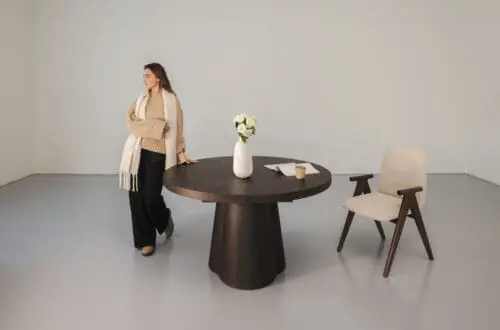 Japandi eettafel Moda | Donker Smoke | uitschuifbaar