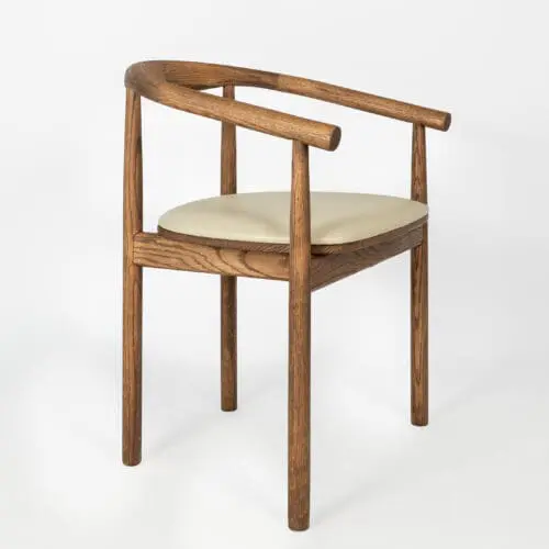 Eetkamerstoel Calm | Brons | Beige PU Leer