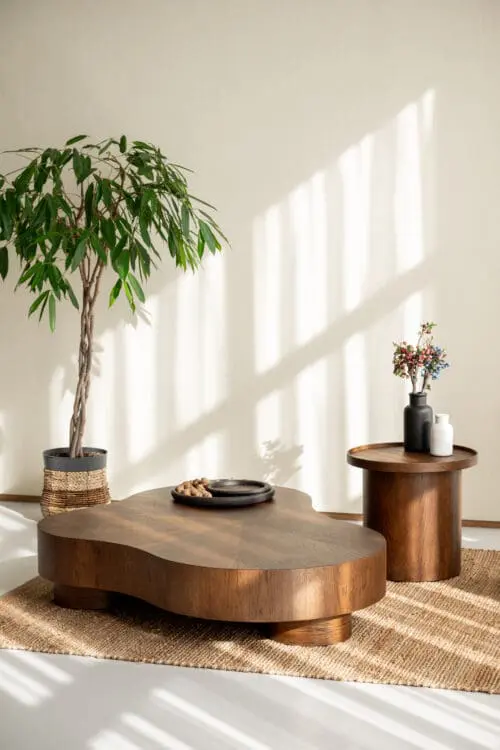 Japandi salontafel Dunya | Bruin | Organisch