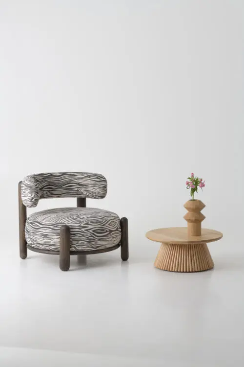 Japandi fauteuil Julia | Dark | Zebra