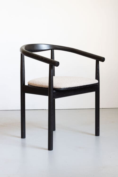 Eetkamerstoel Calm | Zwart | Boucle