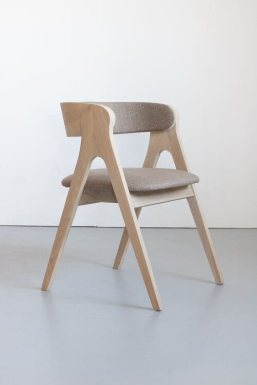 Eetkamerstoel Anna | Wit Eiken | Taupe