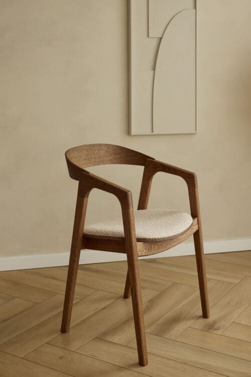 Esszimmerstuhl Maral | Bronze | Beige Bouclé